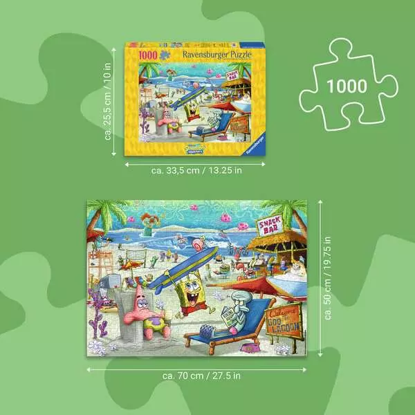 Ravensburger | SpongeBob Schwammkopf Beach Fun at the Goo Lagoon | 1000 Teile Puzzle