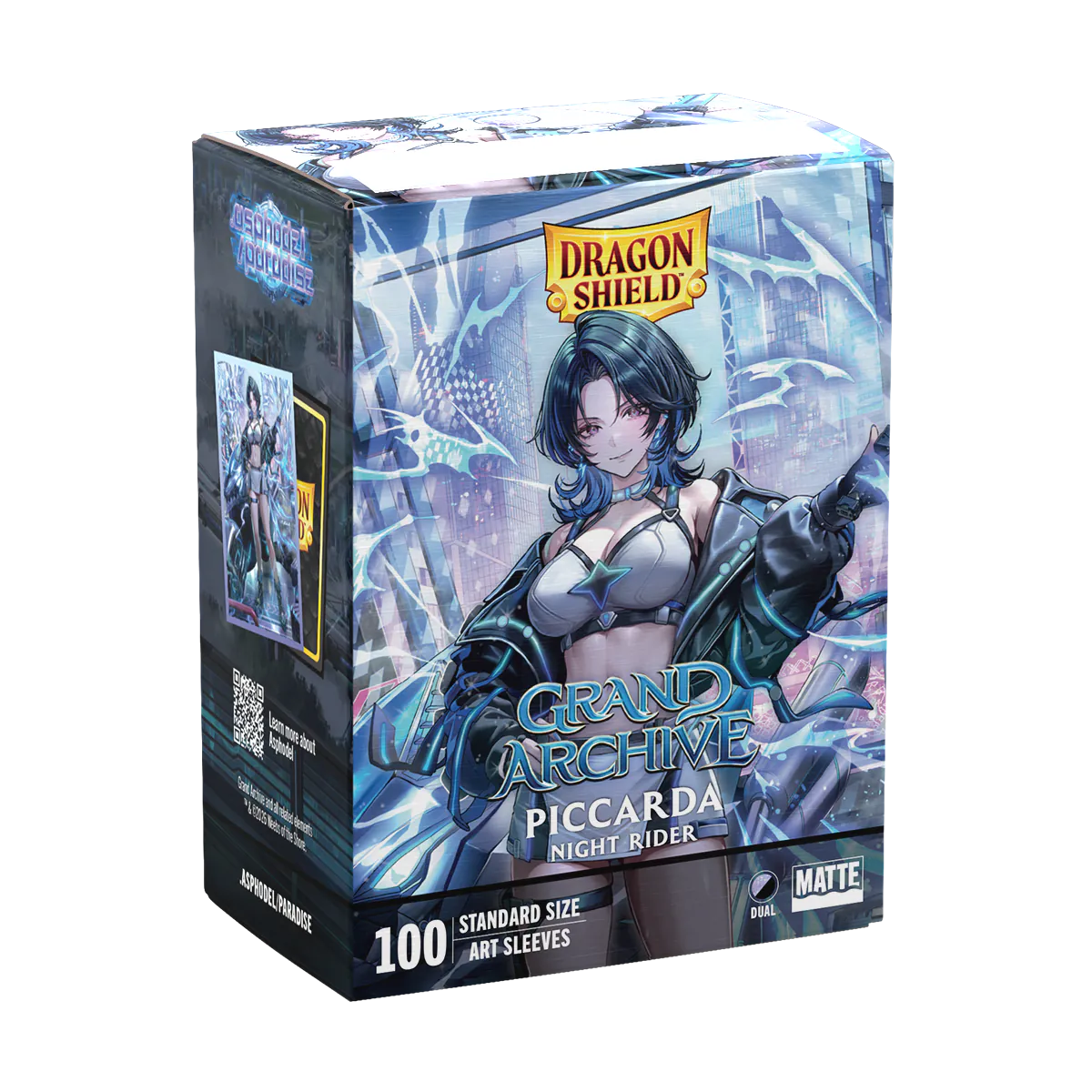 Dragon Shield | Piccarda, Night Rider Grand Archive | Matte Dual Art Sleeves Standard Size