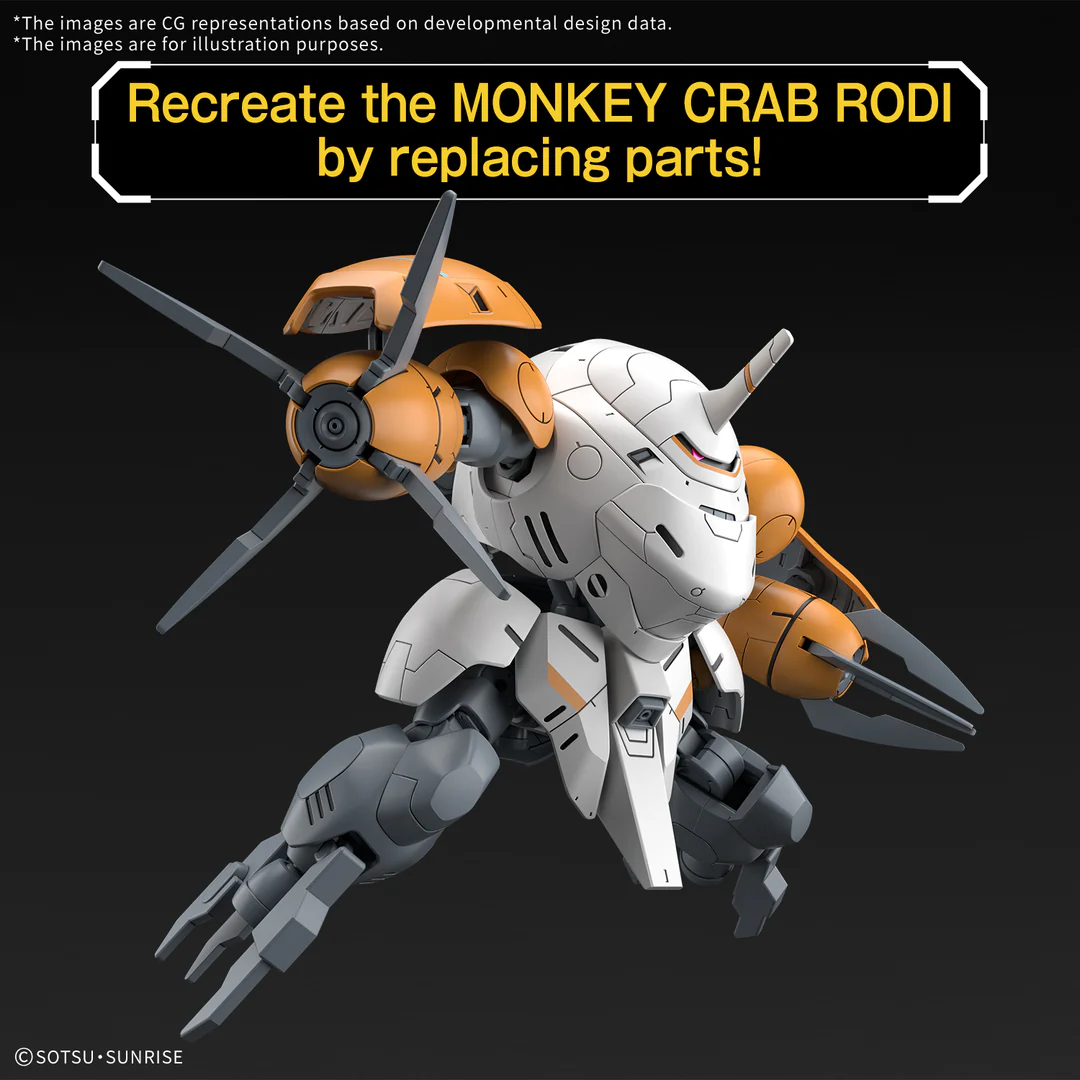 Bandai | HG 598's Monkey Rodi / Monkey Crab Rodi | Mobile Suit Gundam: Iron-Blooded Orphans (1/144)