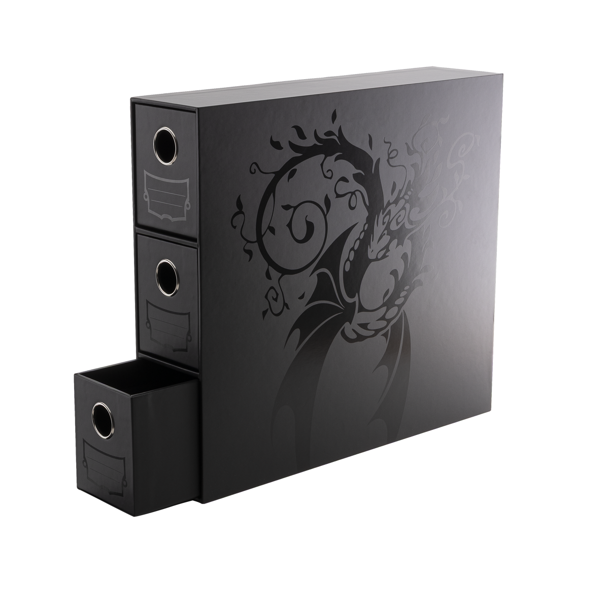 Dragon Shield | Fortress Card Drawer | Vertical 3 Black