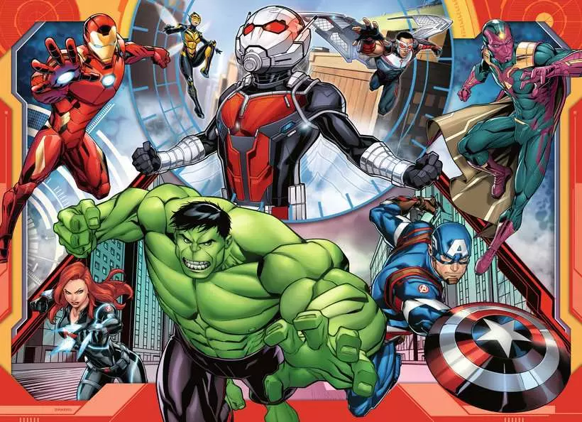 Ravensburger | Die mächtigen Avengers | 4x100 Teile Puzzle