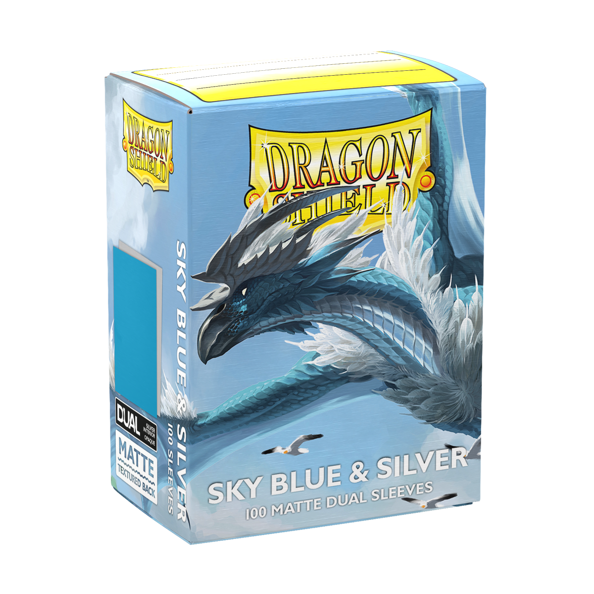 Dragon Shield: Sky Blue & Silver - Matte Dual Sleeves Standard Size