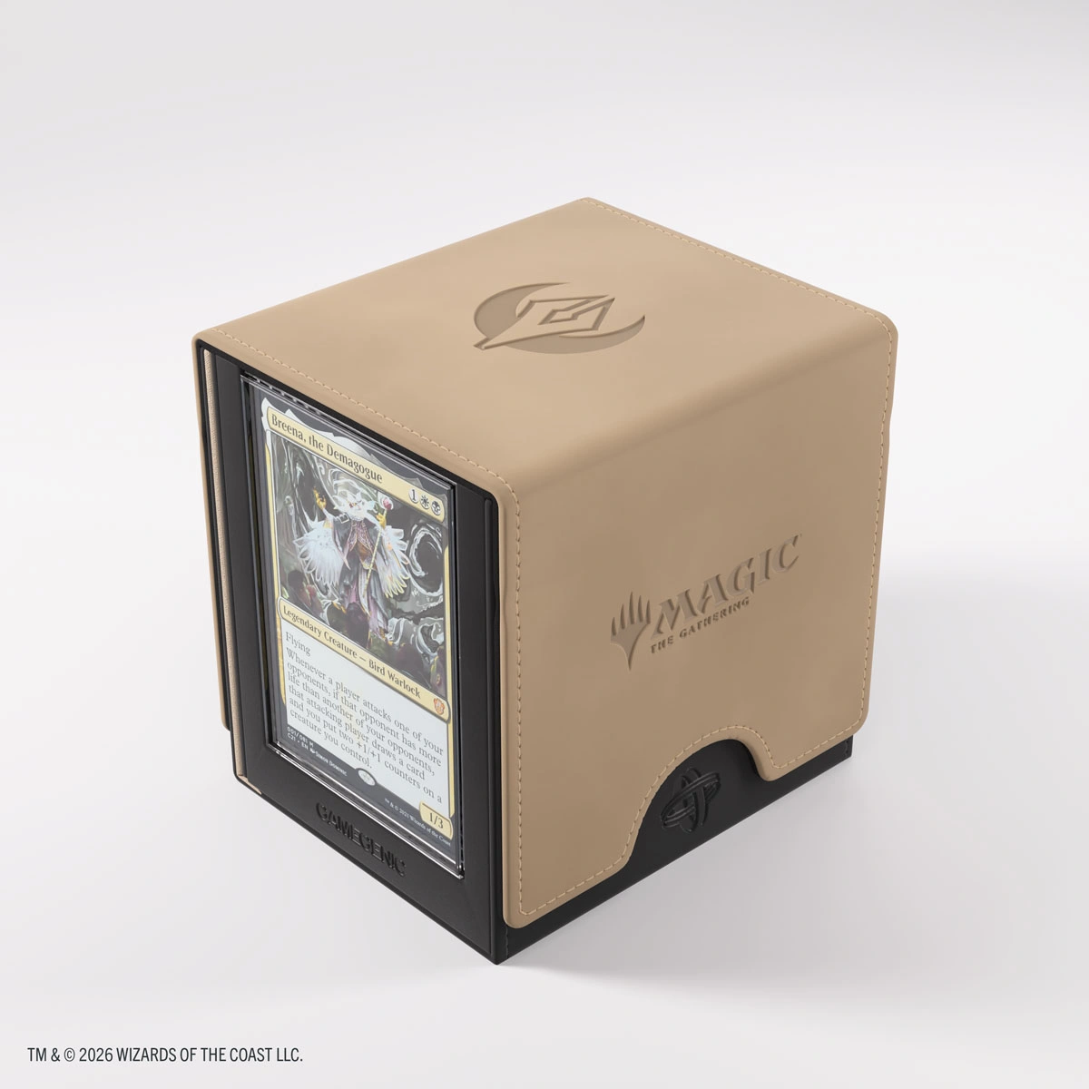 Gamegenic | Secrets of Strixhaven - Schwarz/Beige | Deckbox Sidekick Plus100+ XL