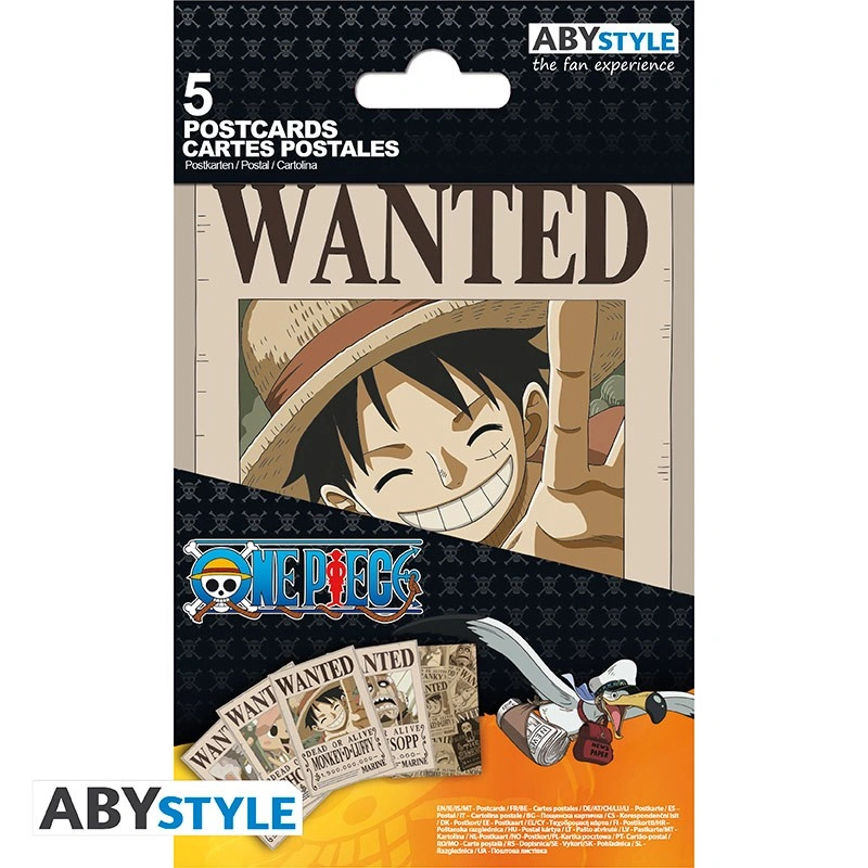 One Piece |(14,8 x 10,5cm) Wanted Set 1 |  Postcards