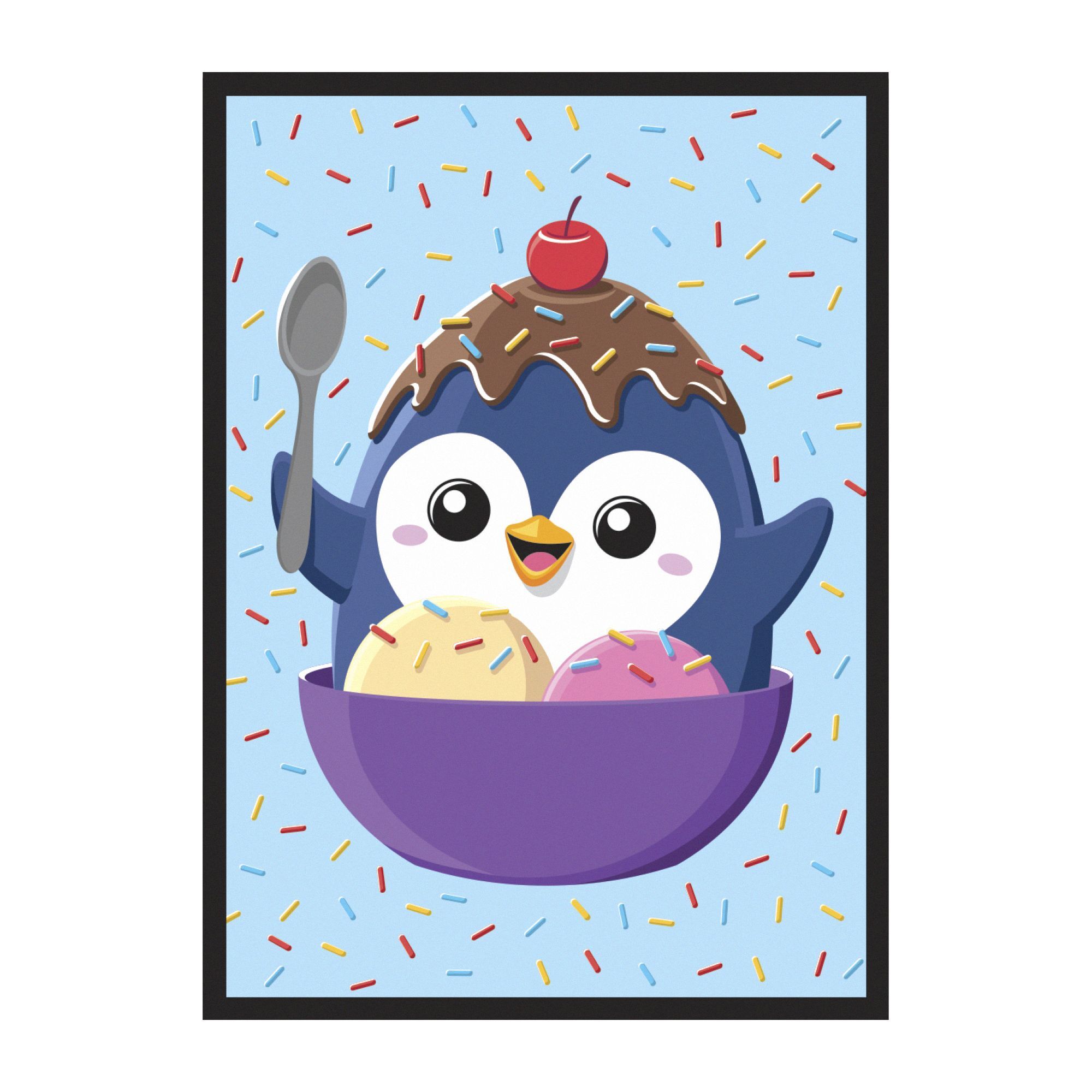 Ultra Pro | Ice Cream Penguin | 50pcs Double-Matte White Core Sleeves