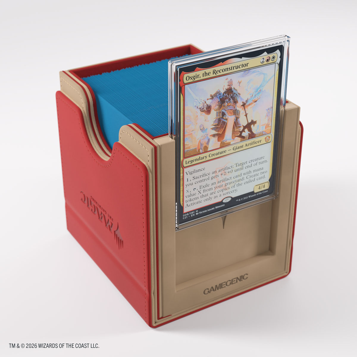 Gamegenic | Secrets of Strixhaven - Lorehold - Beige/Rot | Deckbox Sidekick Pro 100+ XL