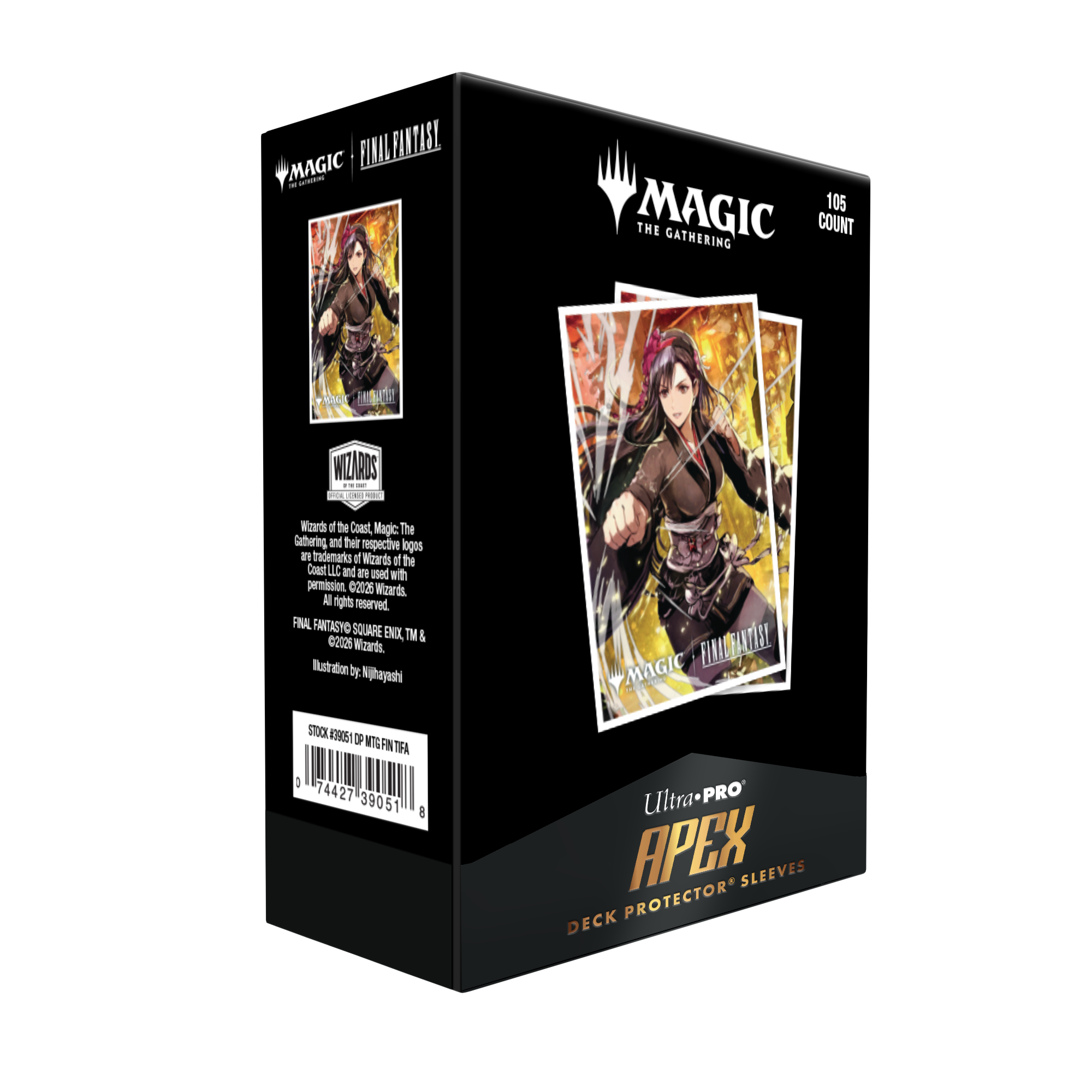 Ultra Pro | MTG - FINAL FANTASY - Tifa Lockhart | 105pcs APEX DECK PROTECTOR Sleeves