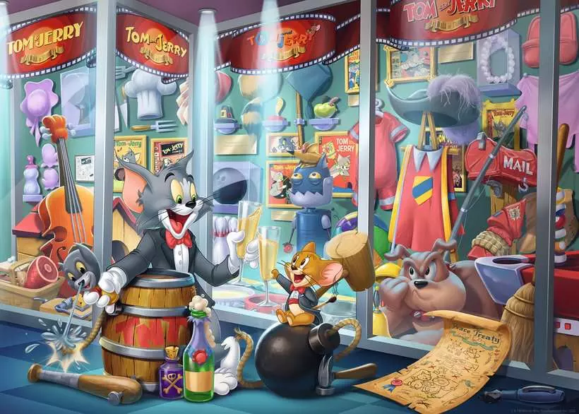Ravensburger | Ruhmeshalle von Tom & Jerry | 1000 Teile | Puzzle