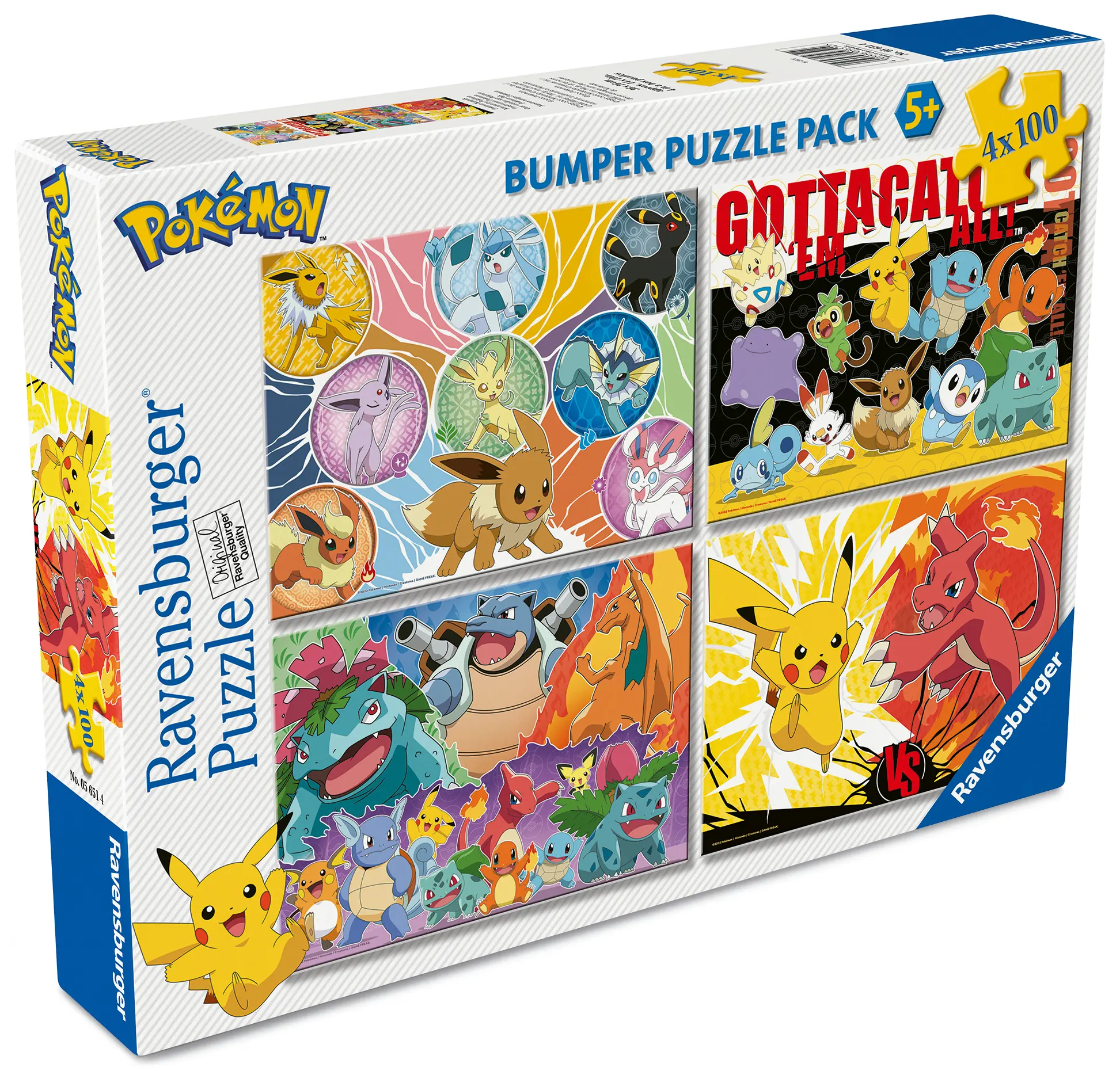 Ravensburger | Pokémon Kumpels | 4x 100 Teile Puzzle