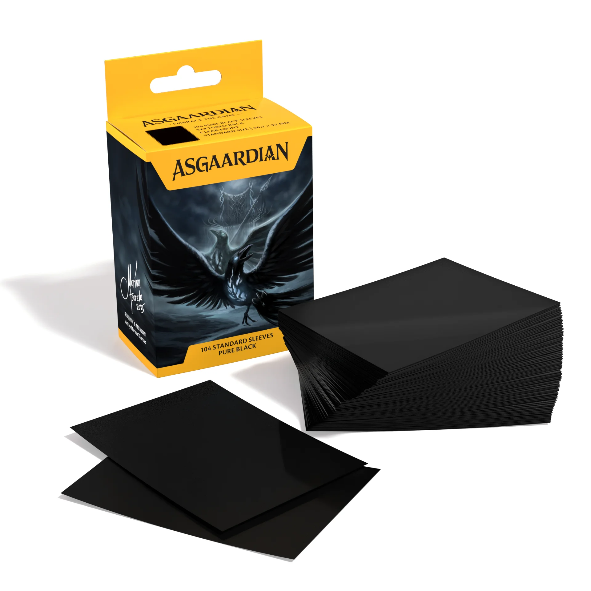 Asgaardian Aps | Pure Black | 104 Standard Sleeves