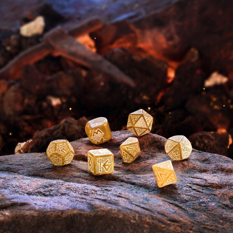 Q Workshop | Gold | Dwarven Dice Set