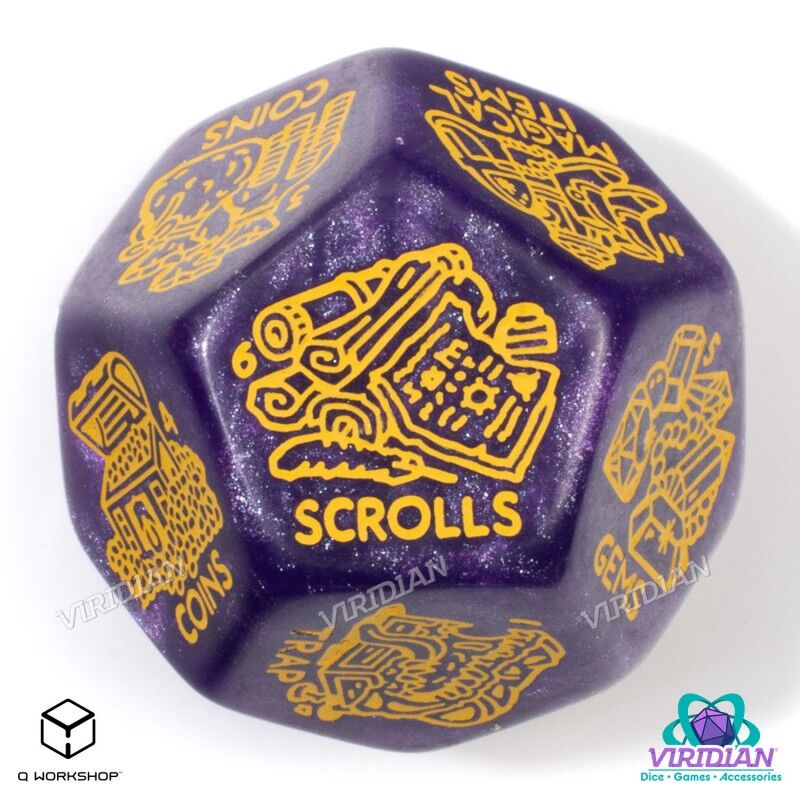 Q Workshop | Shimmering Purple & Gold | Treasure Generator Die