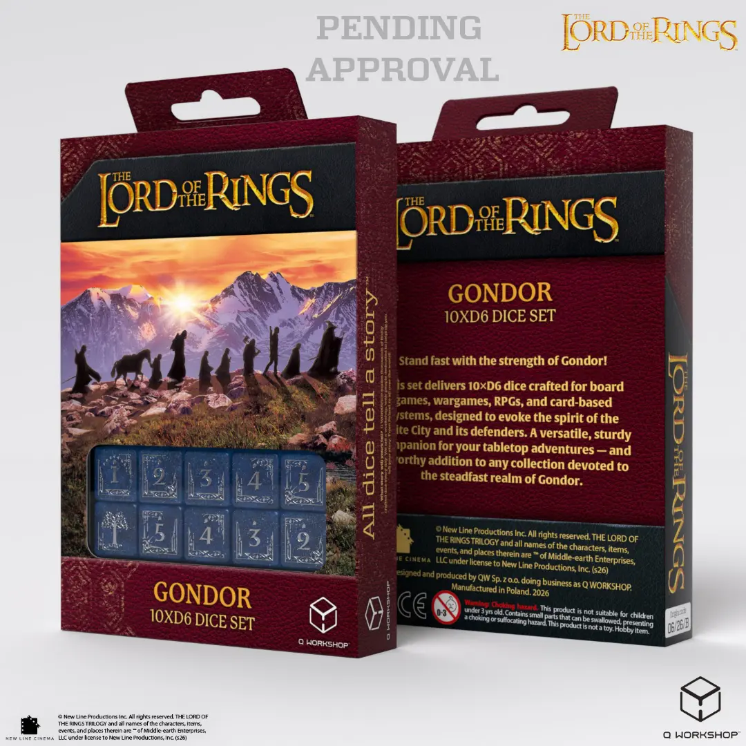 Q Workshop | Gondor | The Lord Of The Rings 10 × D6 Dice Set