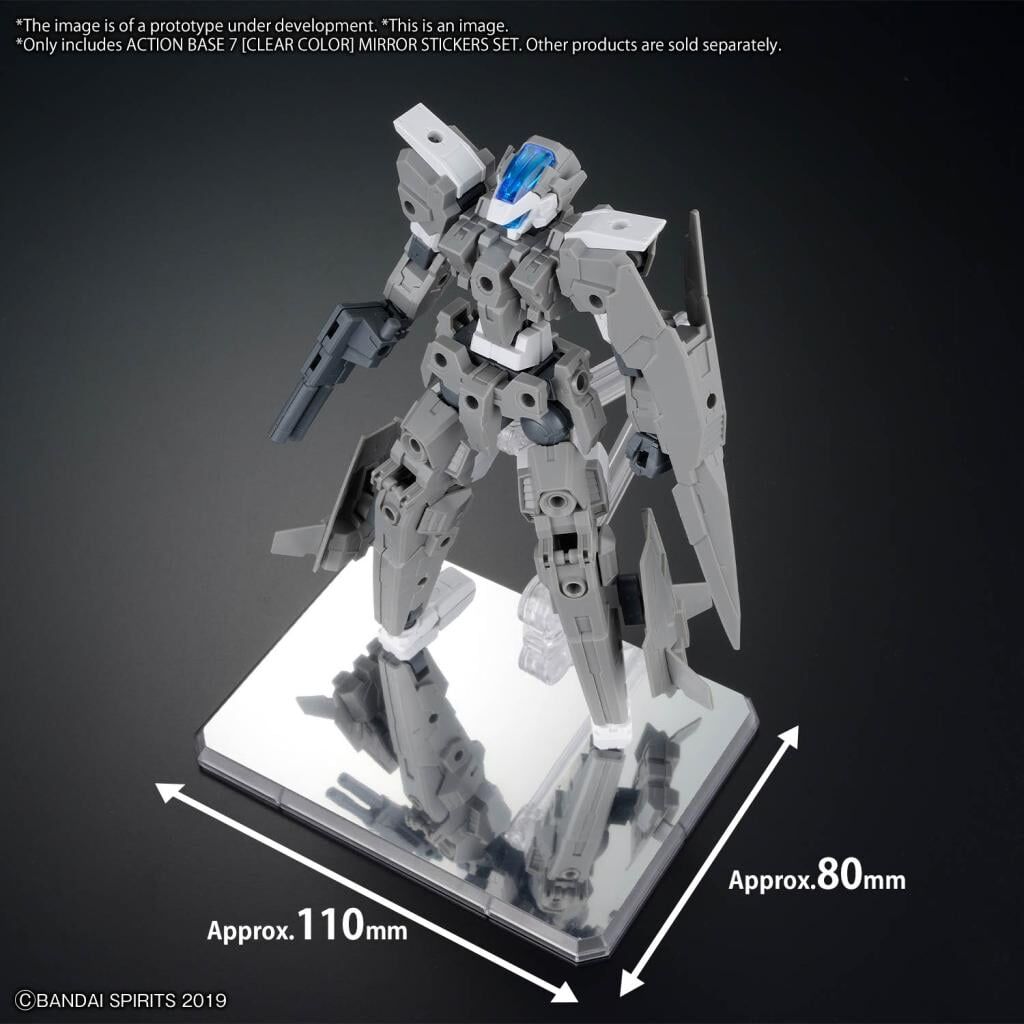 Bandai | Action Base 7 Clear Mirror Stickers Set | Zubehör für Gundam Modellbausätze