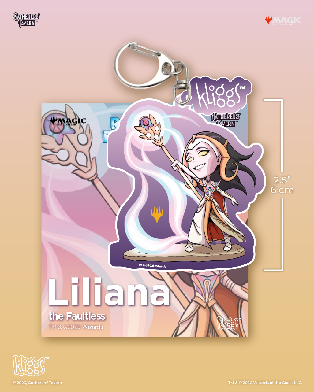Gatherers' Tavern | Liliana the Faultless Kliggs Reality Fracture Keychain | Magic: The Gathering