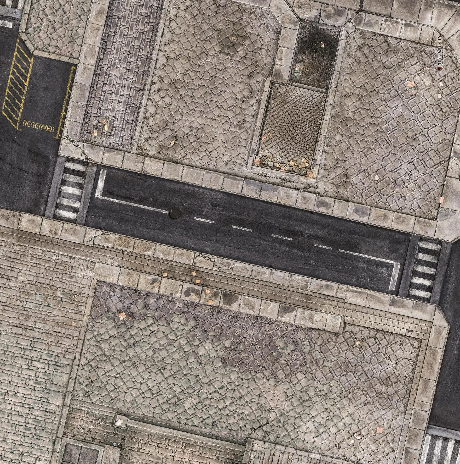 Kraken Wargames | Urban Zone | Tabletop Playmat (91x91cm)