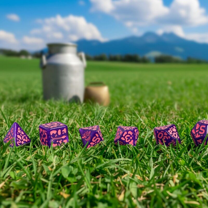 Q Workshop | RaMOOna | Cow Dice Set