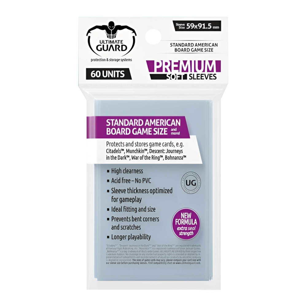 Ultimate Guard Premium Soft Sleeves Standard American Board Game Size