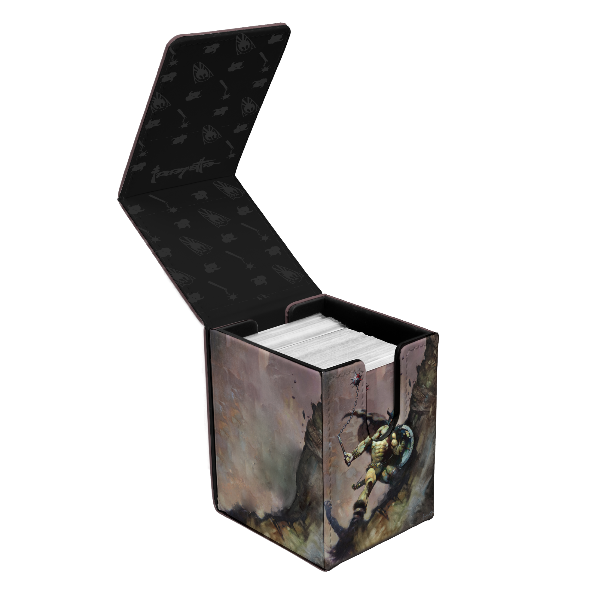Ultra Pro - "Warrior with Ball and Chain" by Frank Frazetta - ALCOVE® FLIP DECK BOX®
