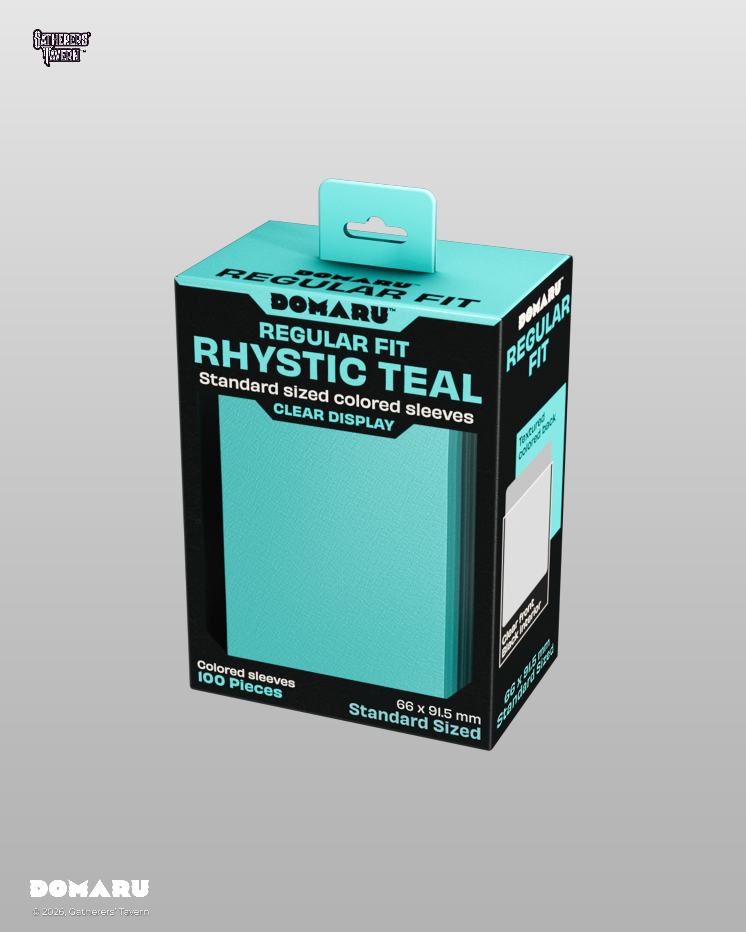 Gatherers' Tavern | Regular Fit Standard Sleeves Rhystic Teal | Domaru (100 Sleeves)