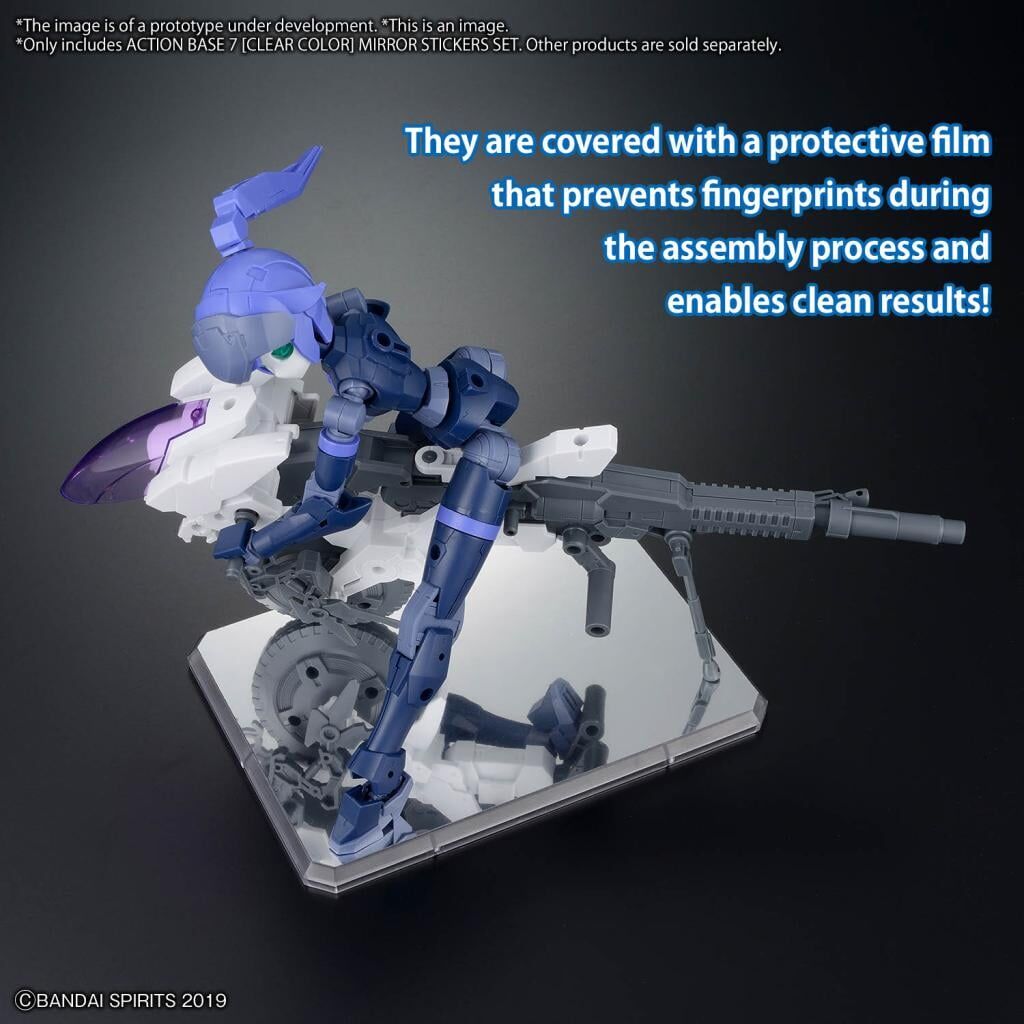 Bandai | Action Base 7 Clear Mirror Stickers Set | Zubehör für Gundam Modellbausätze