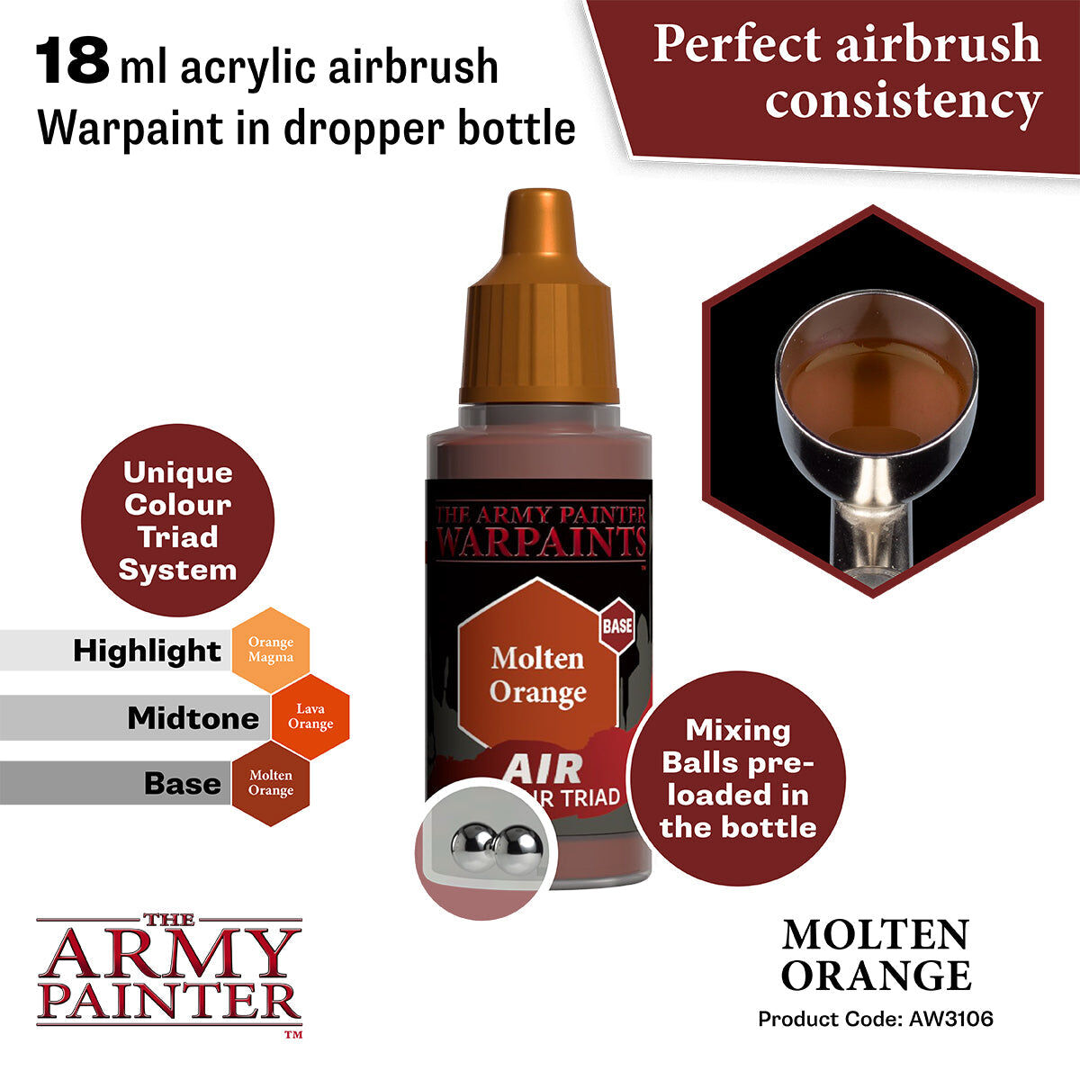 The Army Painter - Molten Orange - Warpaints Air