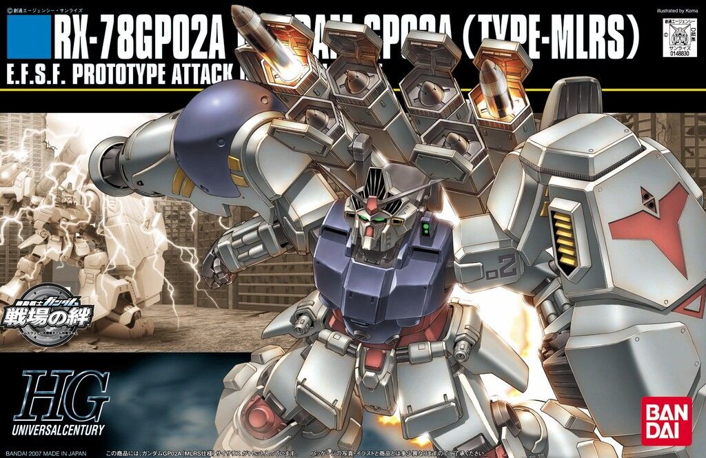 Bandai | HGUC RX-78 GP02A Gundam GP02A (Type-MLRS) | Mobile Suit Gundam 0083: Stardust Memory (1/144)