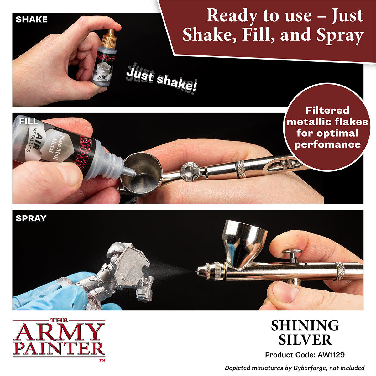 The Army Painter - Shining Silver - Warpaints Air Metallics