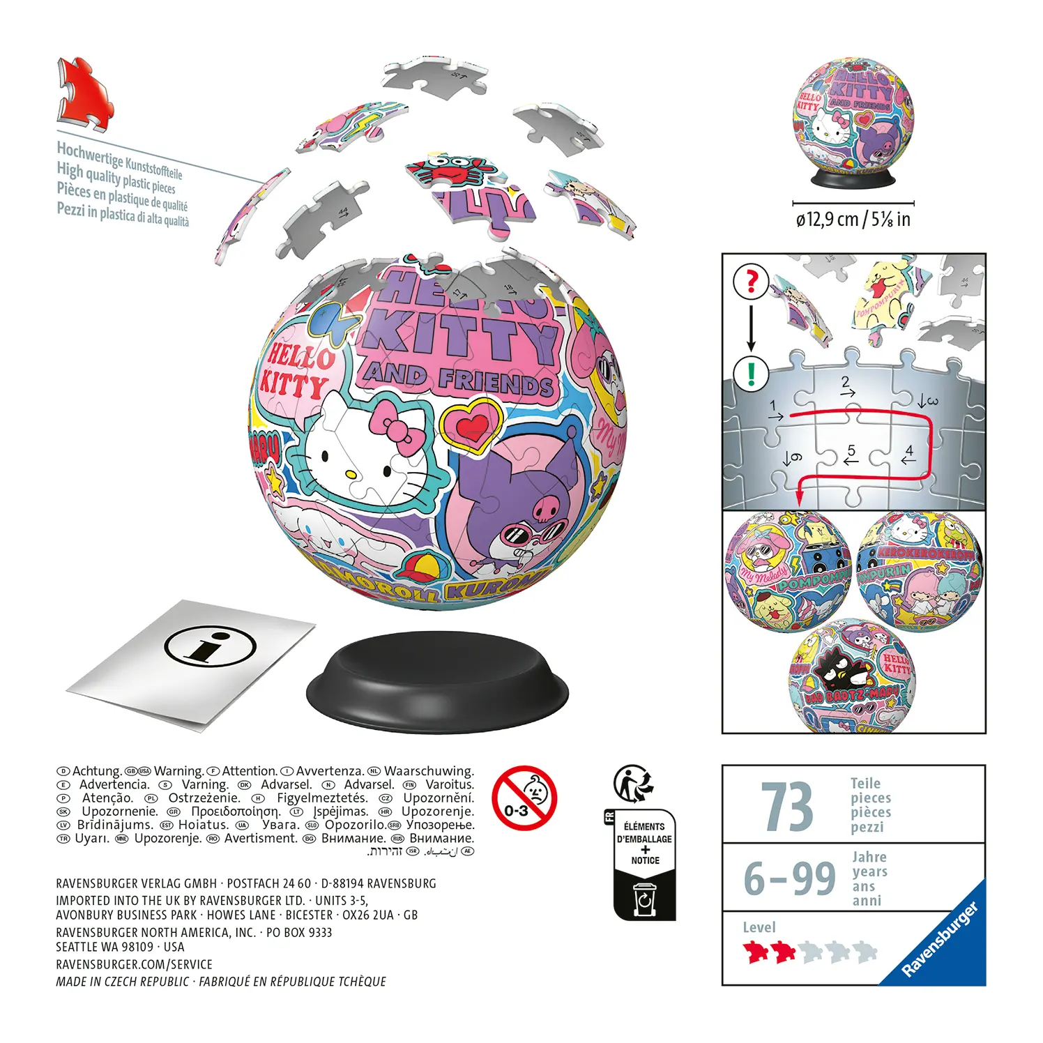 Ravensburger | Hello Kitty and Friends | 72 Teile 3D Puzzle