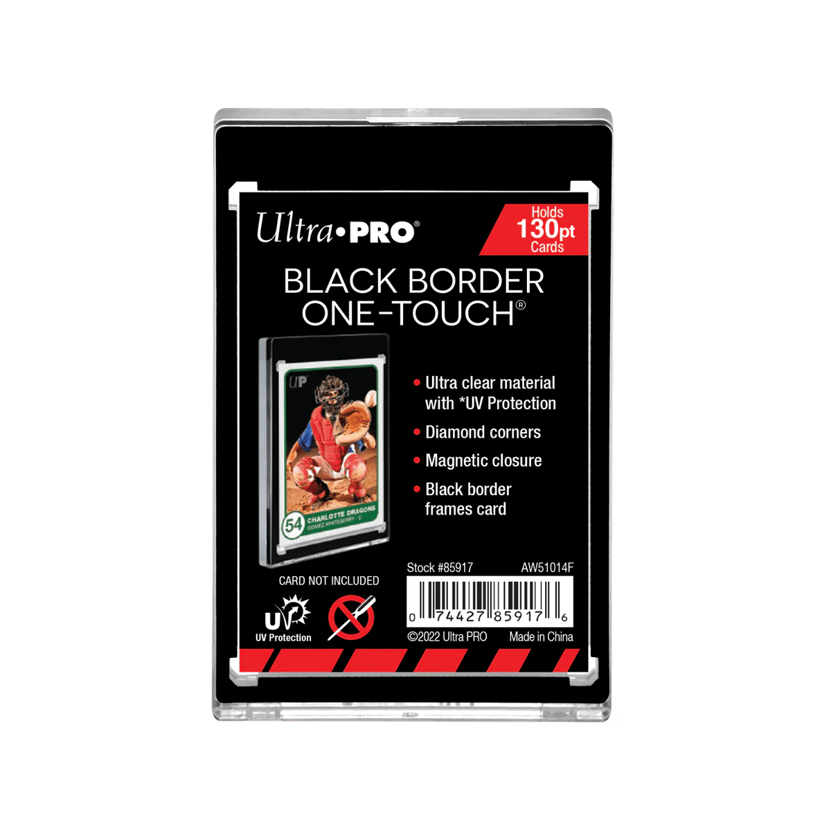Ultra Pro: 130PT Black Border UV ONE-TOUCH - Magnetic Holder