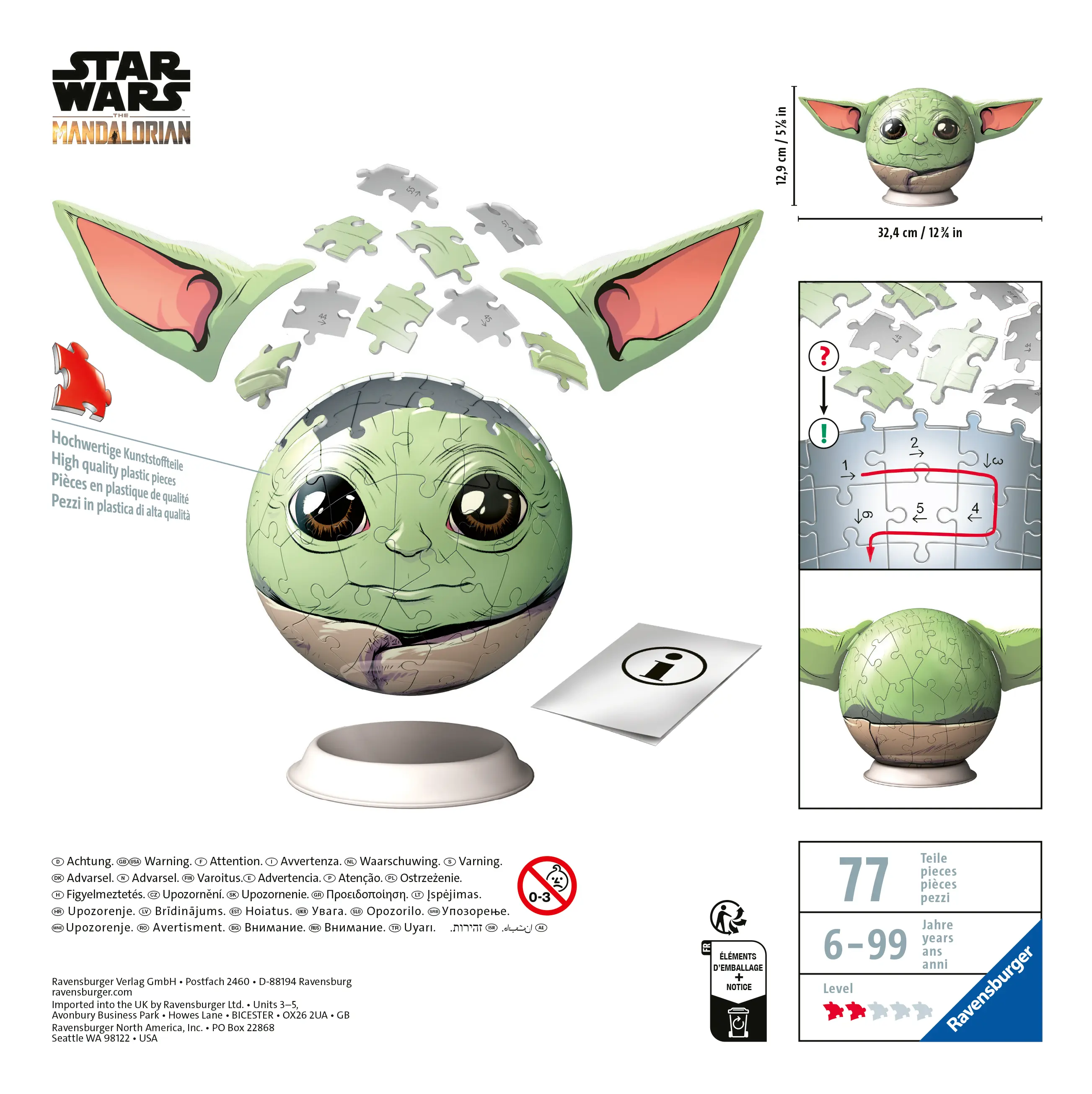 Ravensburger | The Mandalorian Grogu | 3D Puzzleball