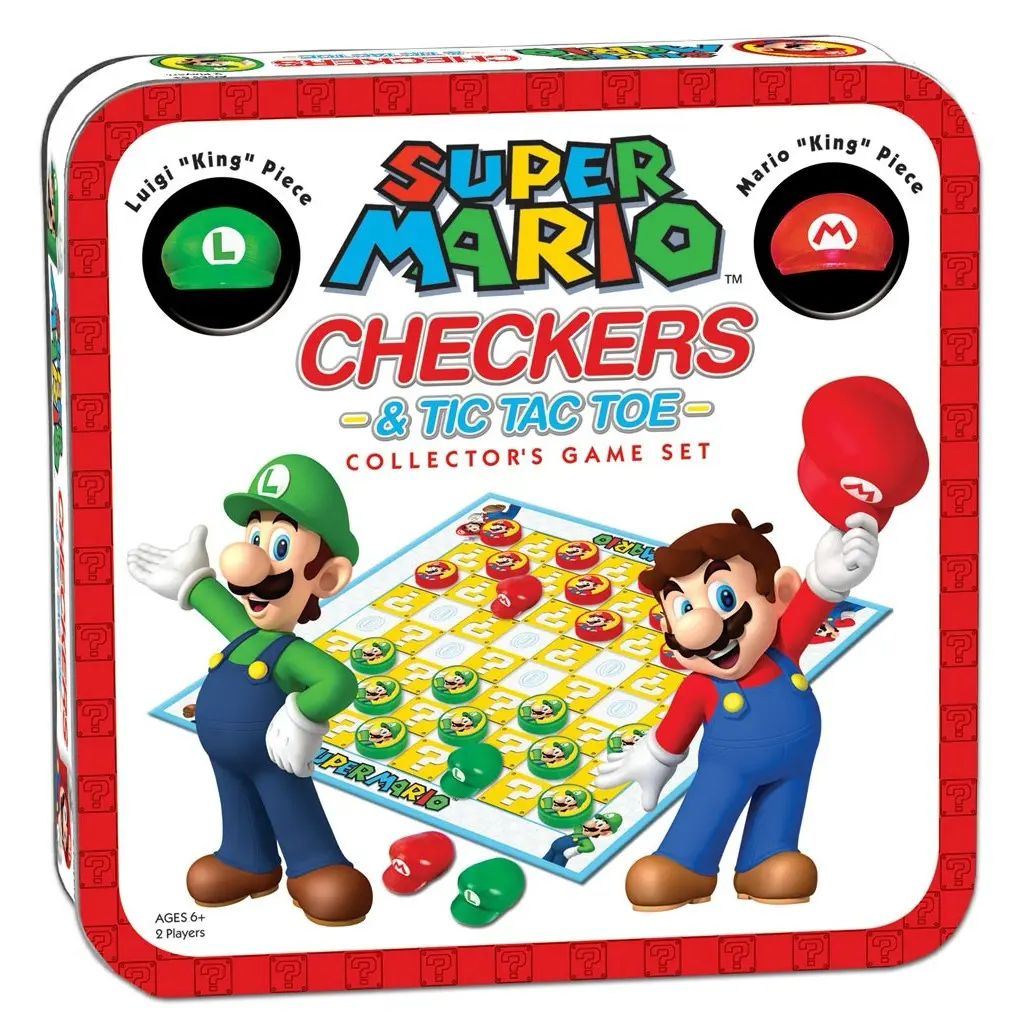 Usaopoly: Super Mario Checkers & Tic Tac Toe - Board Games