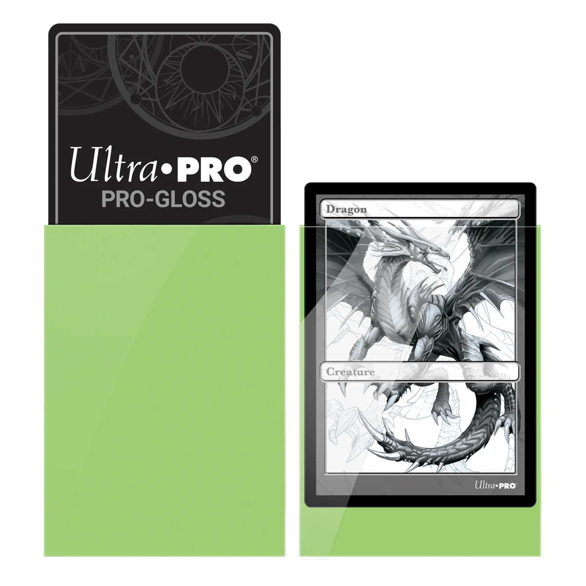 Ultra Pro: PRO-Gloss 50ct Standard Deck Protector® Sleeves - Lime Green