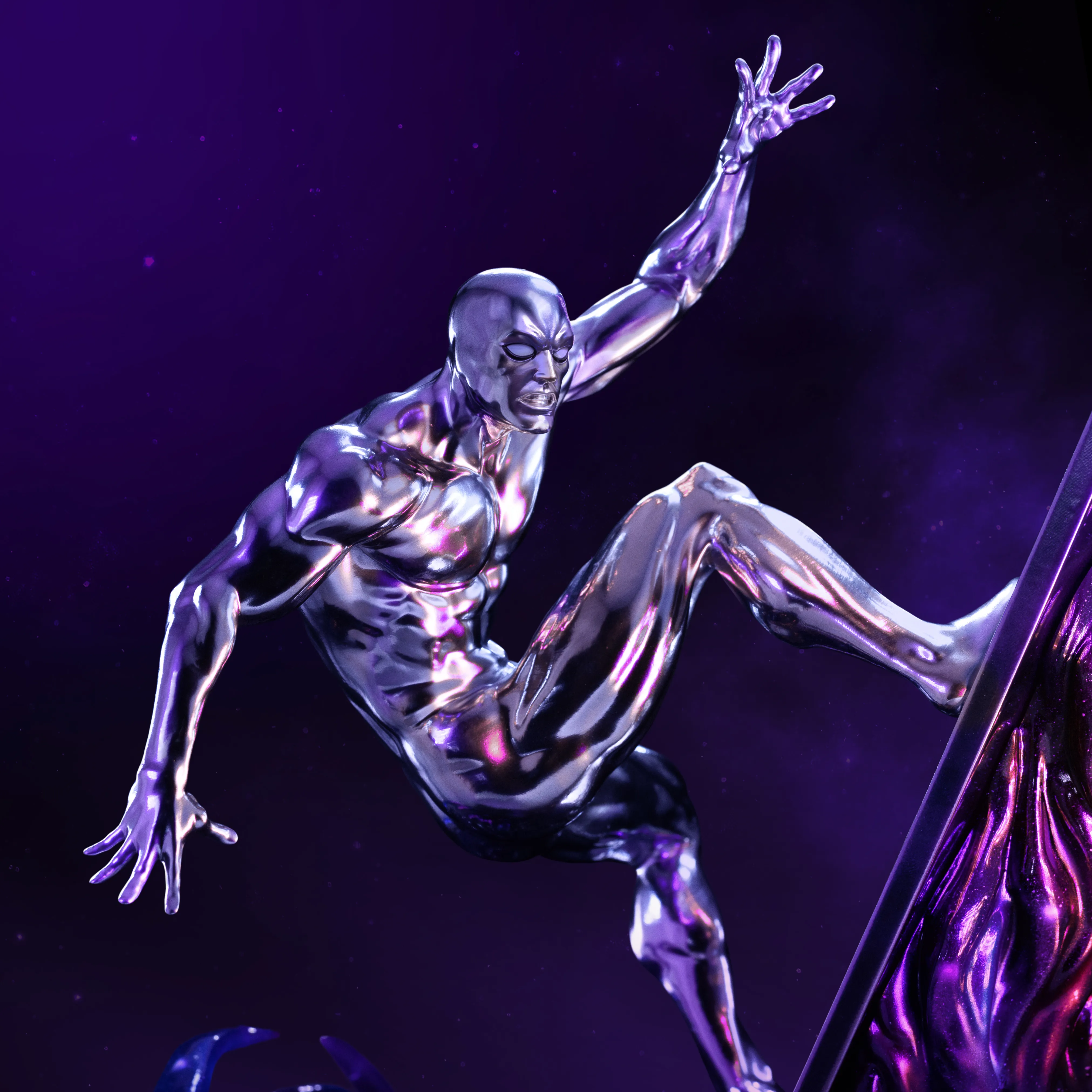 Iron Studios: Silver Surfer - Infinity Gauntlet Diorama Art Scale 1/10