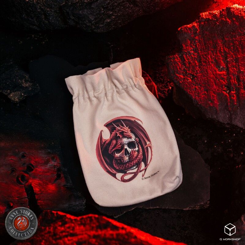 Q Workshop | Skull Embrace | Anne Stokes Dice Pouch