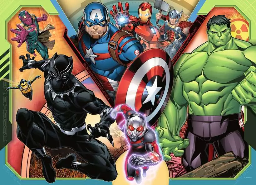 Ravensburger | Die mächtigen Avengers | 4x100 Teile Puzzle