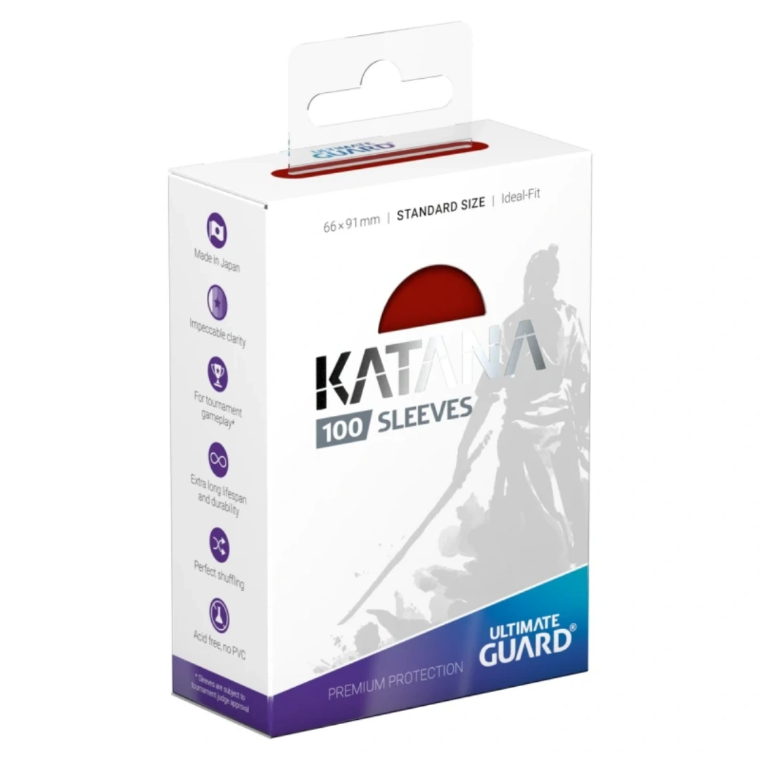 Ultimate Guard | Katana Sleeves | Standard Size (100) Rot