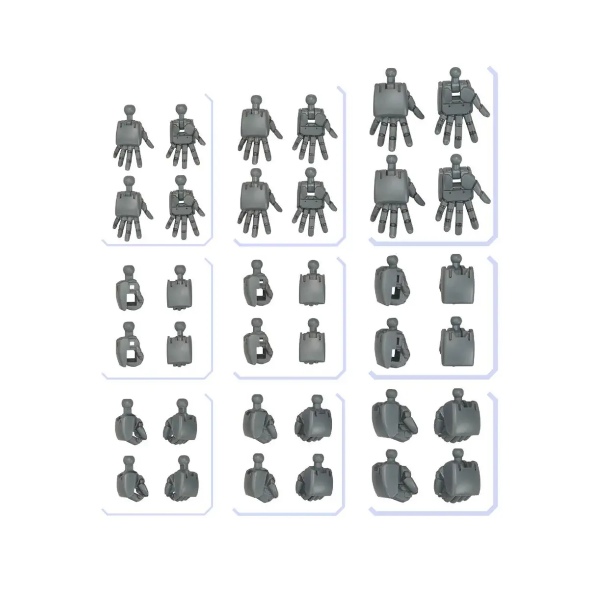 Bandai: Gundam Option Parts Set Gunpla 04 (Build Hands Round Shape) – Zubehör für Gundam Modellbausätze
