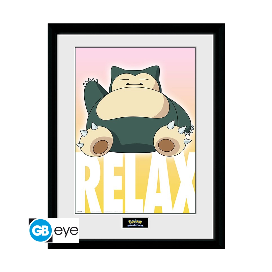 Abysse: Pokémon Relax mit Relaxo - Gerahmtes Bild 30x40 cm