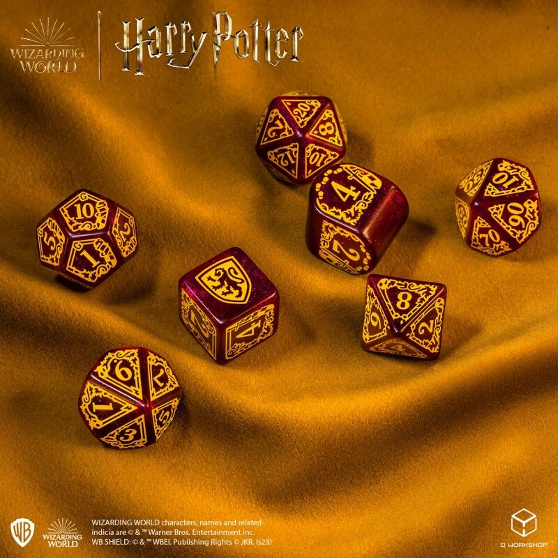 Q Workshop | Gryffindor | Harry Potter Modern Dice Set