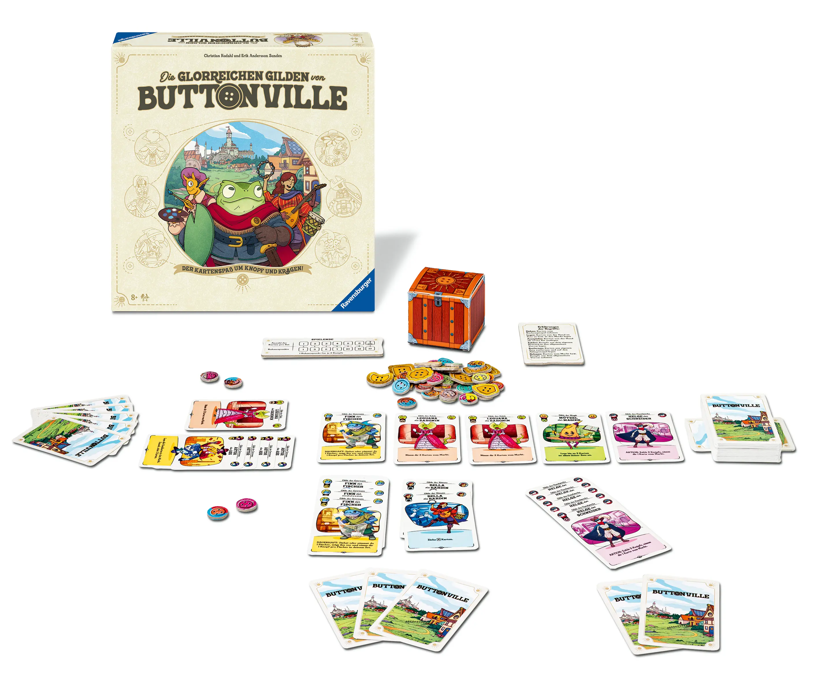 Ravensburger | Die glorreichen Gilden von Buttonville | Gesellschaftsspiel
