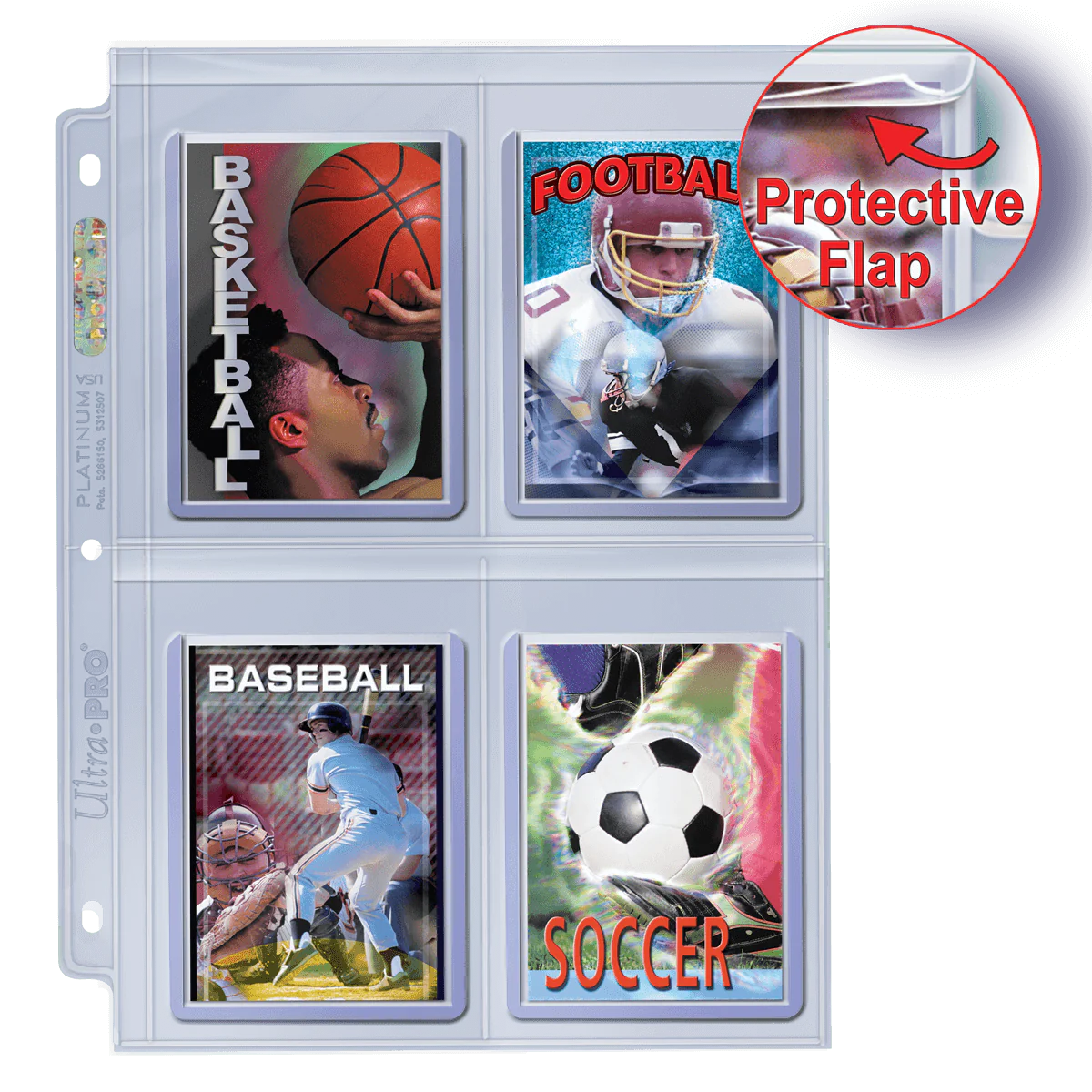 Ultra Pro: Premium Series 4-Pocket Secure Pages - 100ct for Toploaders