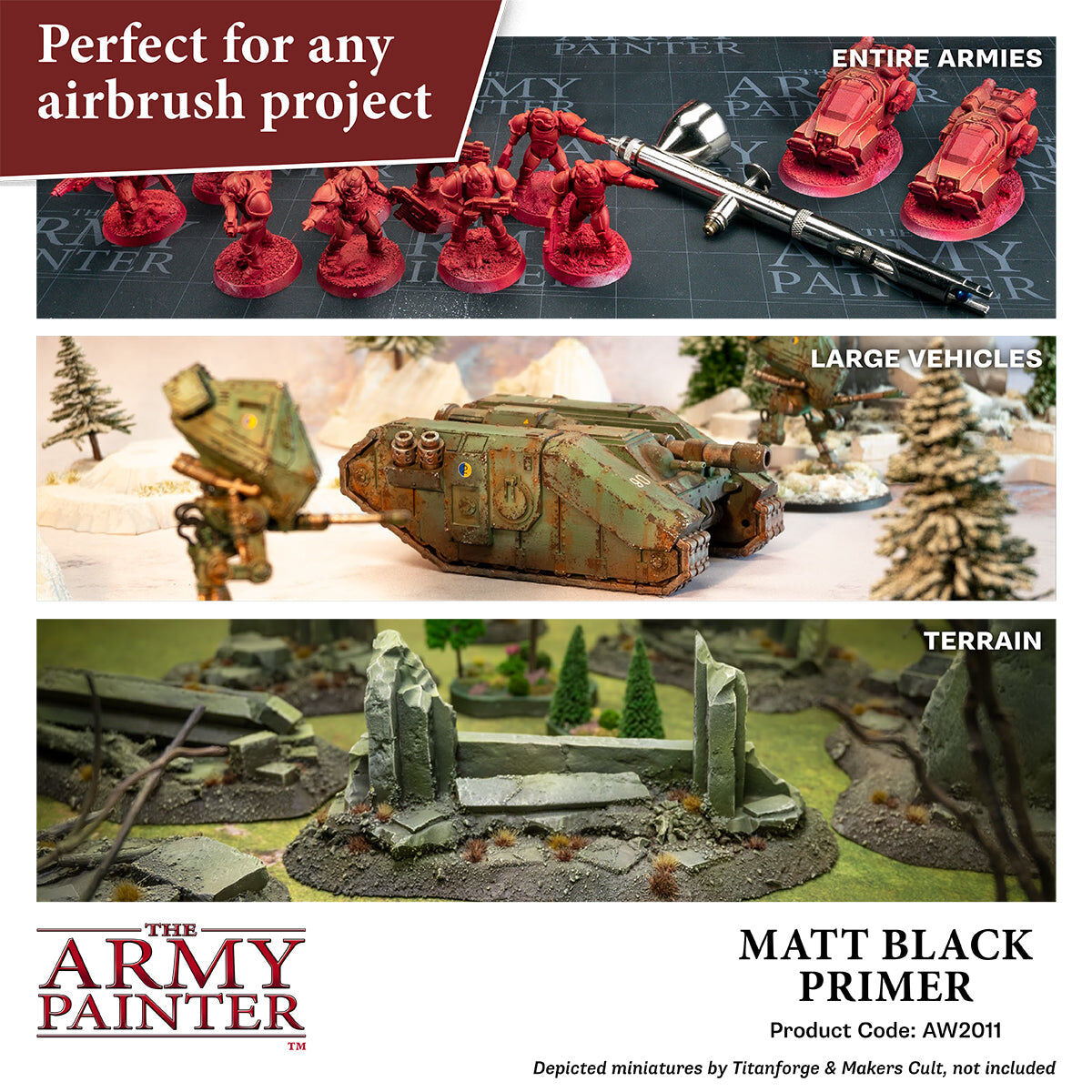The Army Painter - Matt Black Primer 100ml - Warpaints Air