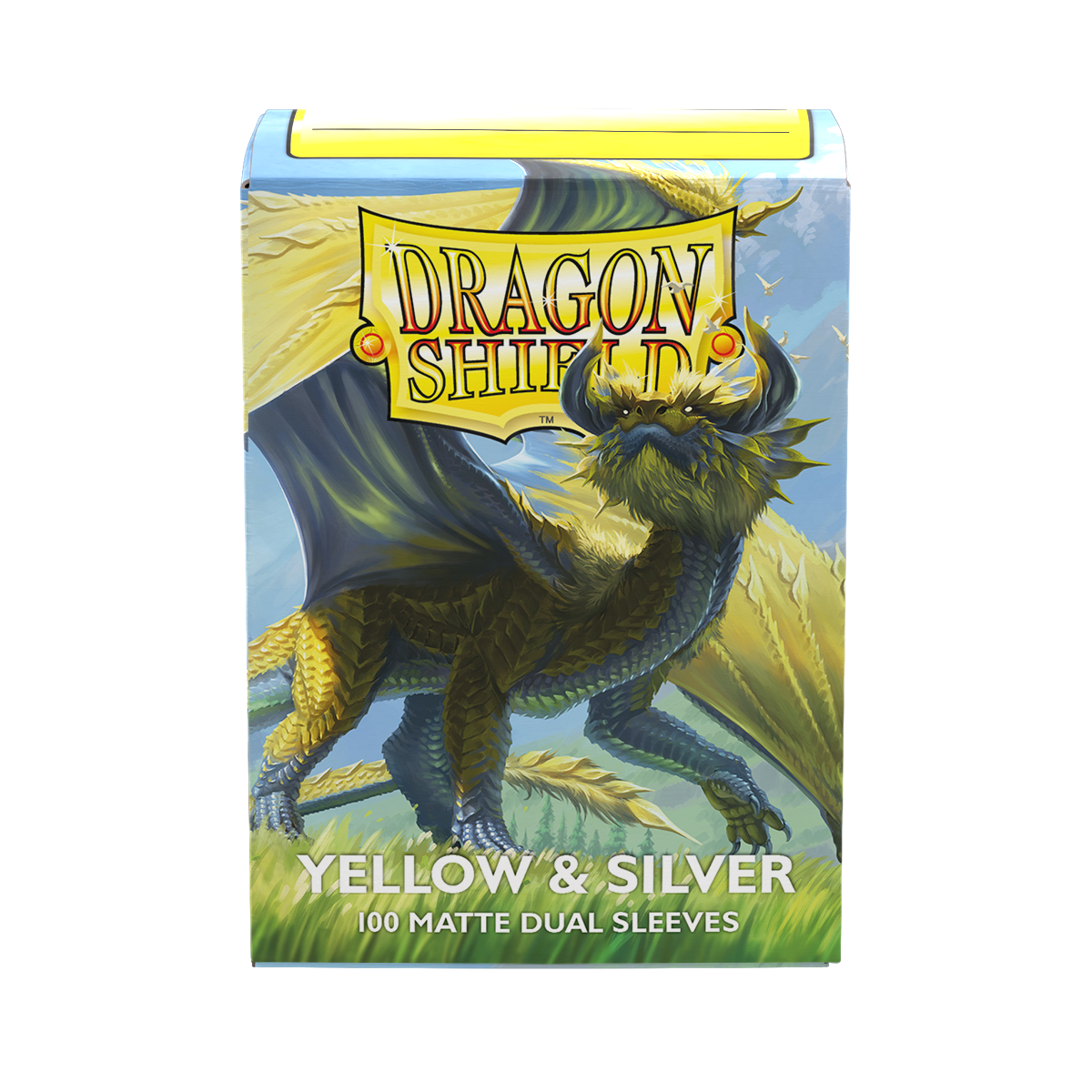 Dragon Shield: Yellow & Silver - Matte Dual Sleeves Standard Size