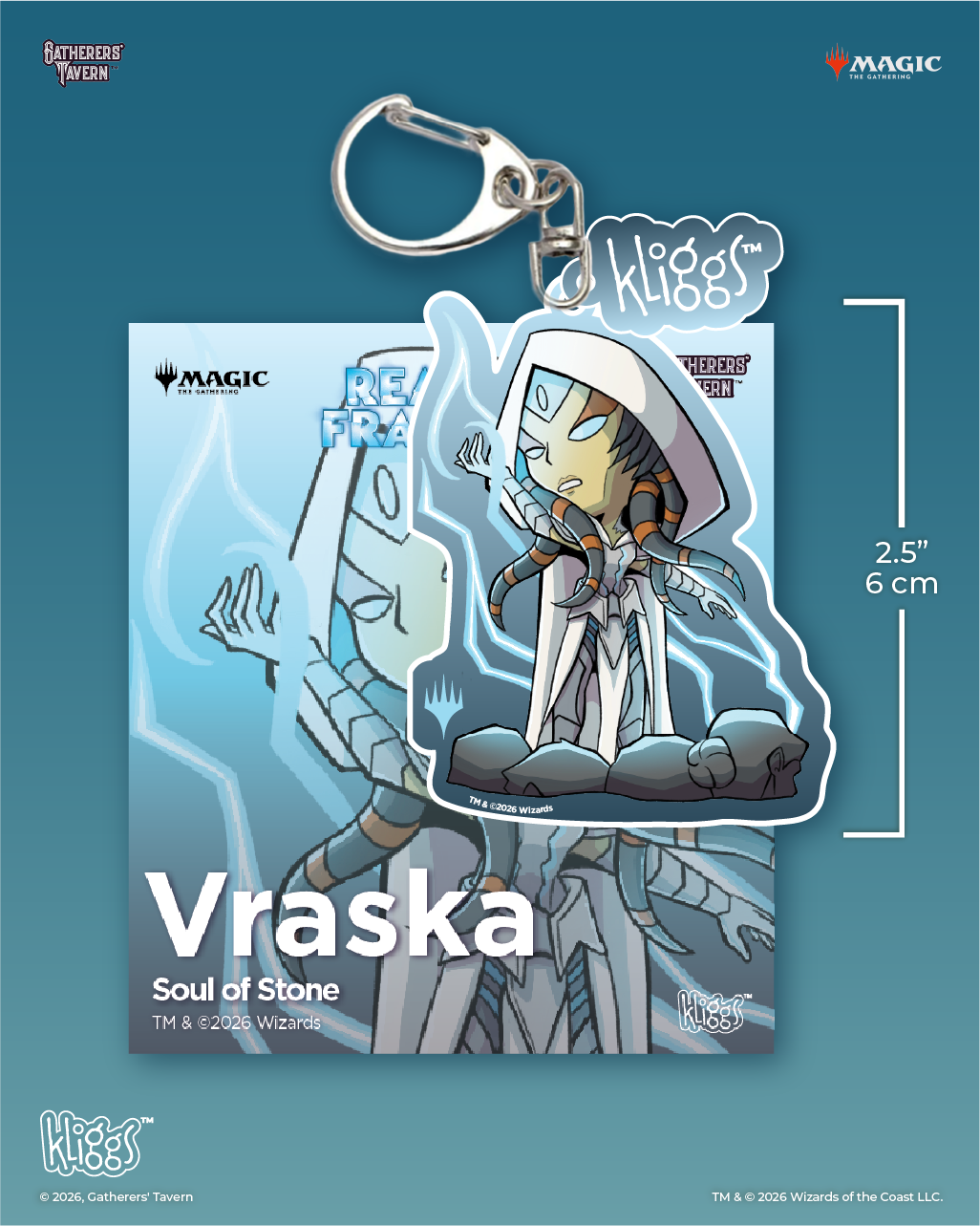 Gatherers' Tavern | Vraska Soul of Stone Kliggs Reality Fracture Keychain | Magic: The Gathering