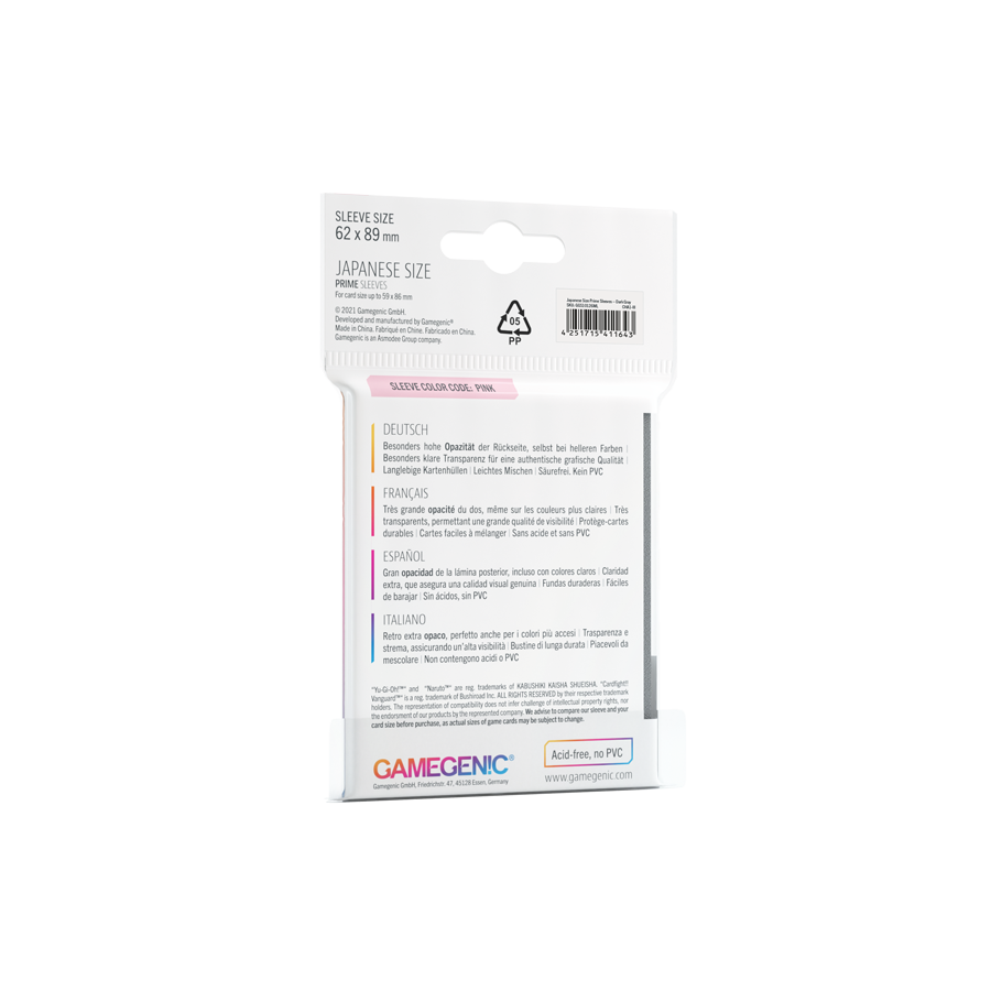 Gamegenic - Japanese Sized Sleeves - Dunkelgrau (60 Stück)