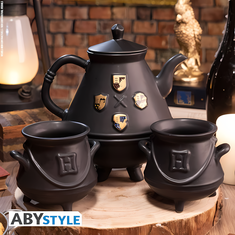 Abysse | Harry Potter | Hogwarts Teapot with Cauldrons Set