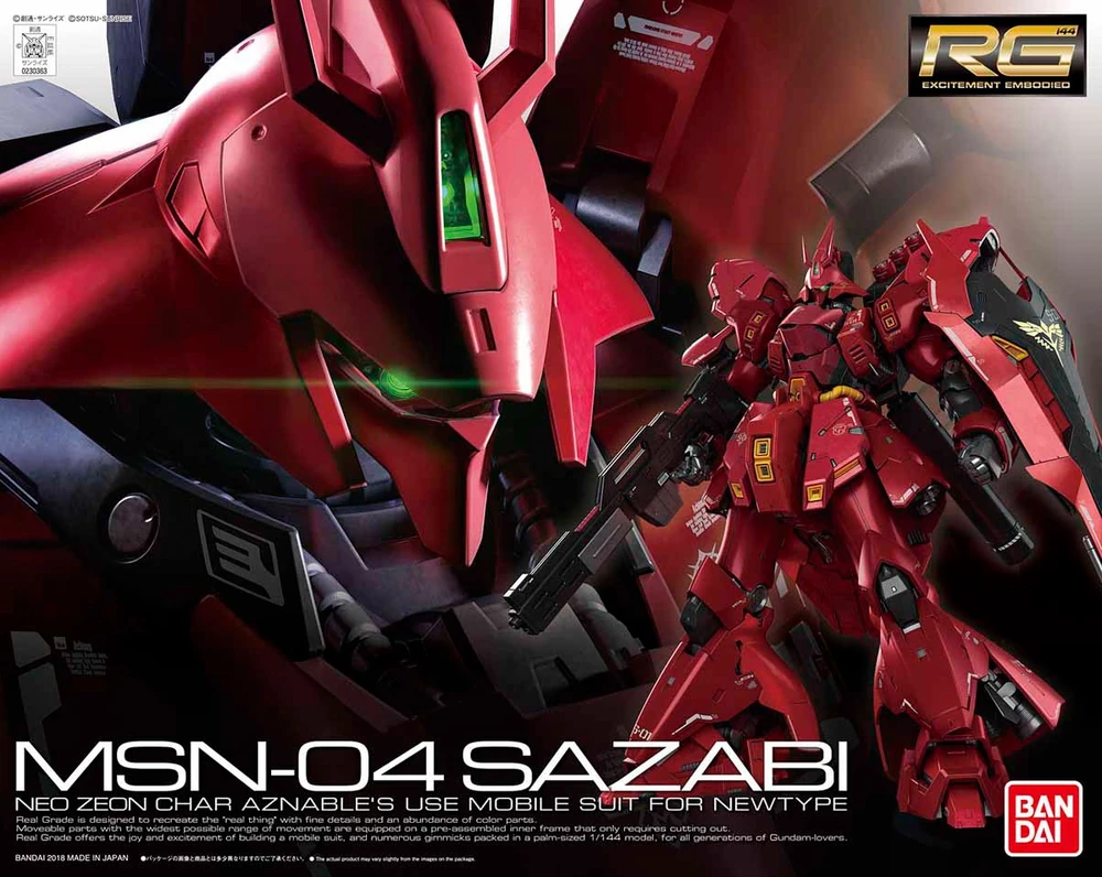 Bandai: RG Sazabi – Mobile Suit Gundam: Char's Counterattack (1/144)