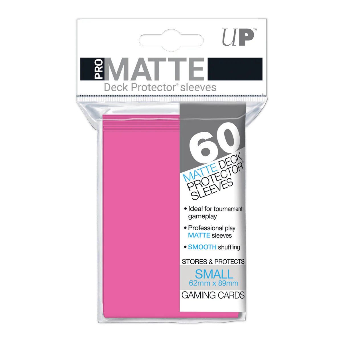 Ultra Pro - Pro-Matte Small Deck Protector Sleeves (60ct) Stil: Bright Pink