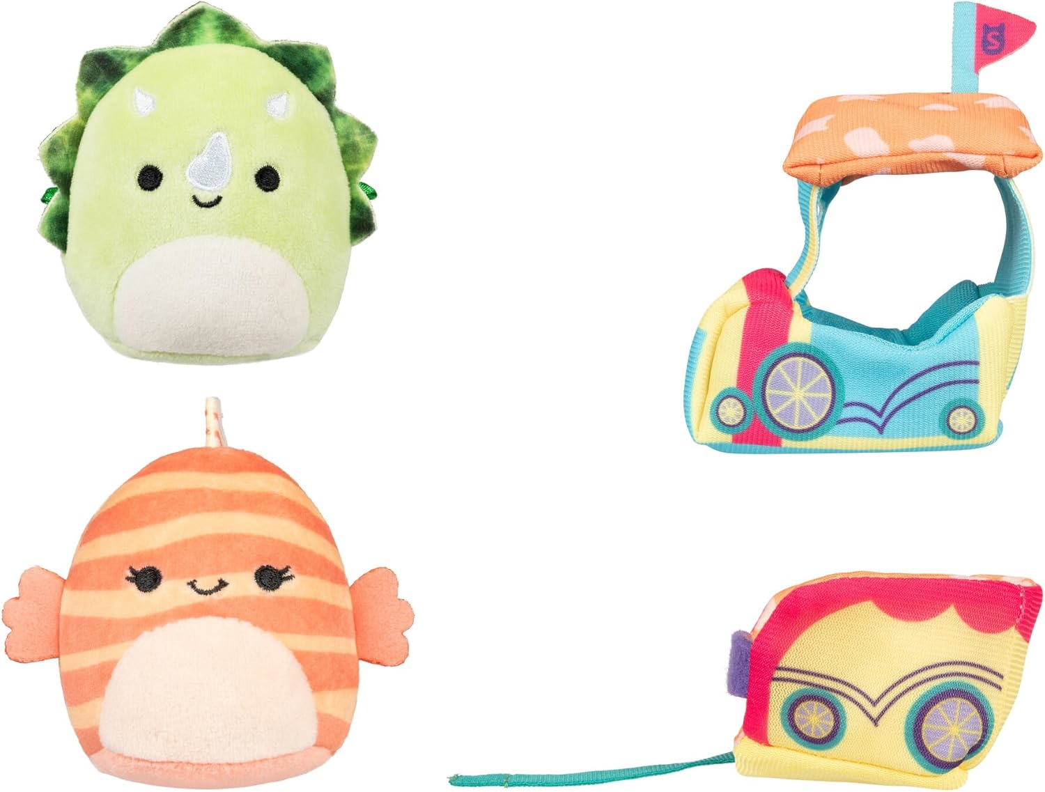 Squishmallows | Micromallows  Plush | Tristan & Lucienne Ticket to Ride Accessory Set